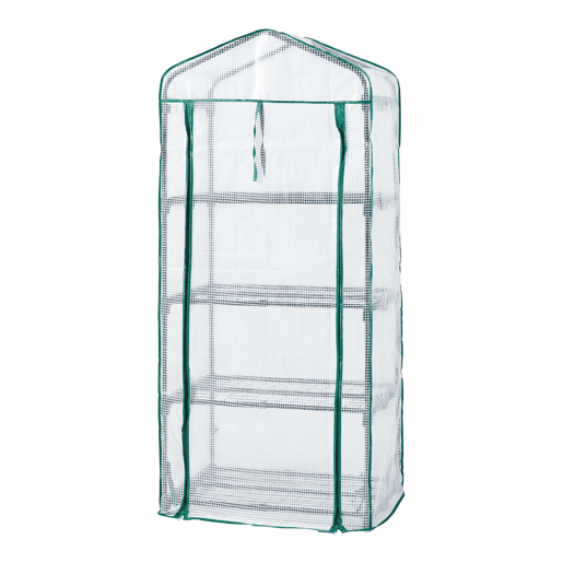 Estufa de chapa Chaam com porta de aço e PE 158x69x49cm - Branco en.casa