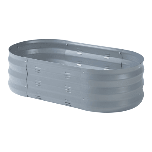 Huerta urbana Alfedena oval aço 90x50x25cm - Antracite casa.pro
