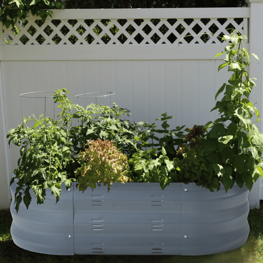 Huerta urbana Alfedena oval aço 90x50x25cm - Antracite casa.pro