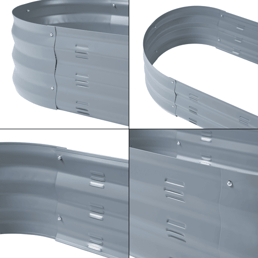 Huerta urbana Alfedena oval aço 90x50x25cm - Antracite casa.pro