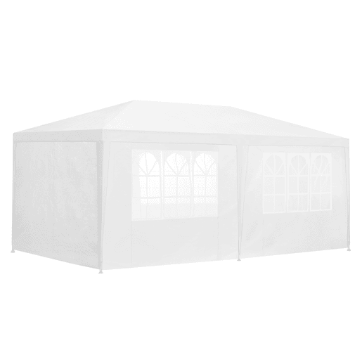 Tenda pavilhão de jardim Wedau metal 600 x 300 x 255 cm branco casa.pro