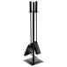 Set 4 herramientas de metal para la chimenea de metal Set 4 herramientas de metal para la chimenea de metal Negro