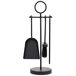 Set 4 herramientas de metal para la chimenea de metal Set 4 herramientas de metal para la chimenea de metal Negro