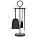 Set 4 herramientas de metal para la chimenea de metal Set 4 herramientas de metal para la chimenea de metal Negro