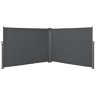Toldo duplo lateral Alcazaba - exterior - aço e poliéster - cinzento - 180 x (2x 300) cm pro.tec
