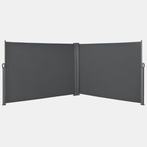 Toldo duplo lateral Alcazaba - exterior - aço e poliéster - cinzento - 180 x (2x 300) cm pro.tec