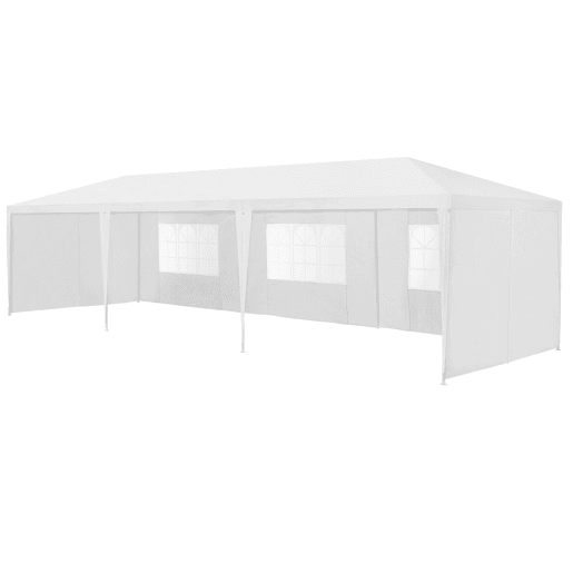 Tenda Pavilhão de jardim Wedau metal 900 x 300 x 255 cm branco casa.pro