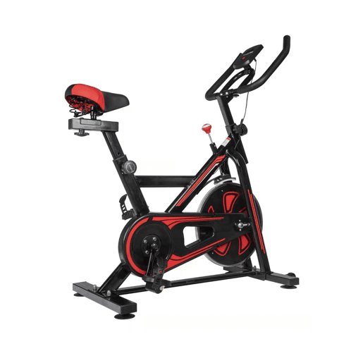 Bicicleta de spinning robusta para treinos intensos.