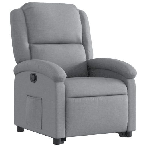 vidaXL Poltrona reclinável elevatória tecido cinzento-claro vidaXL Poltrona reclinável elevatória tecido cinzento-claro