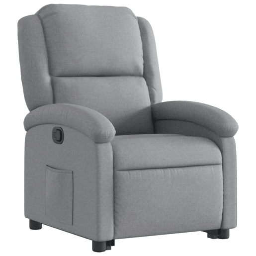 vidaXL Poltrona reclinável elevatória tecido cinzento-claro vidaXL Poltrona reclinável elevatória tecido cinzento-claro