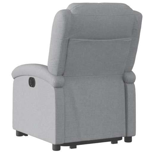 vidaXL Poltrona reclinável elevatória tecido cinzento-claro vidaXL Poltrona reclinável elevatória tecido cinzento-claro