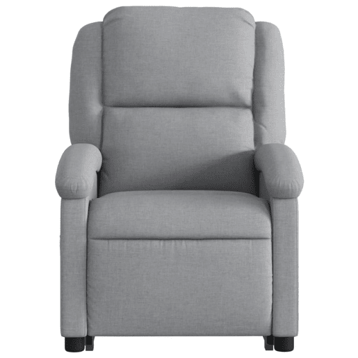 vidaXL Poltrona reclinável elevatória tecido cinzento-claro vidaXL Poltrona reclinável elevatória tecido cinzento-claro