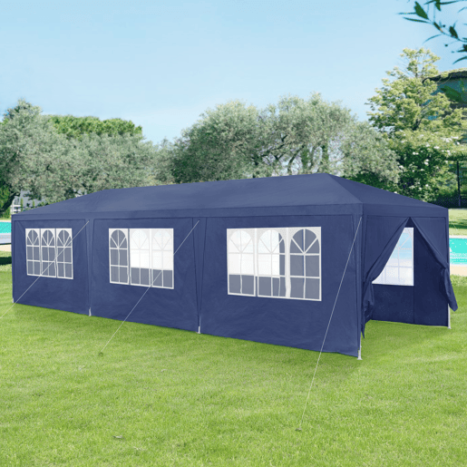 Tenda Pavilhão de jardim Wedau metal 900 x 300 x 255 cm azul escuro casa.pro
