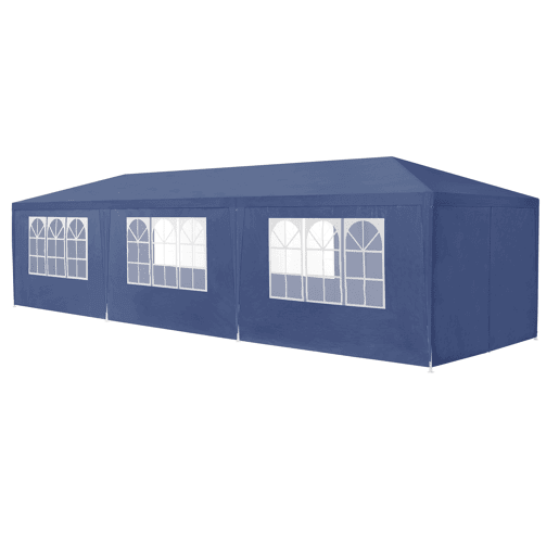 Tenda Pavilhão de jardim Wedau metal 900 x 300 x 255 cm azul escuro casa.pro