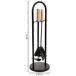 Set 4 herramientas de metal para la chimenea de metal Set 4 herramientas de metal para la chimenea de metal Negro