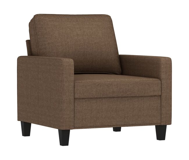 Vidaxl sillón de tela marrón 60 cm