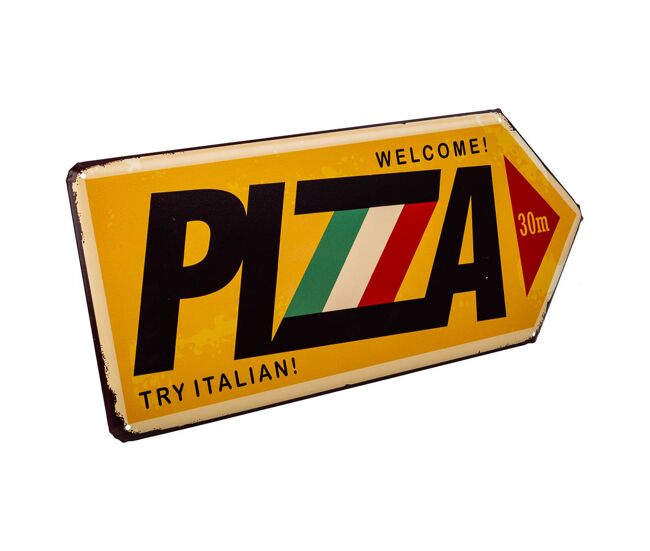 Placa de metal amarilla 20x42x1