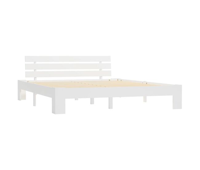 Estructura de cama de madera maciza de pino blanco 180x200 cm