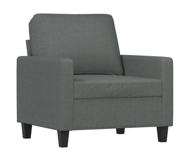 Vidaxl sillón de tela gris oscuro 60 cm