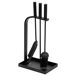 Set 4 herramientas de metal para la chimenea de metal Set 4 herramientas de metal para la chimenea de metal Negro