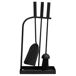 Set 4 herramientas de metal para la chimenea de metal Set 4 herramientas de metal para la chimenea de metal Negro
