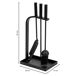 Set 4 herramientas de metal para la chimenea de metal Set 4 herramientas de metal para la chimenea de metal Negro