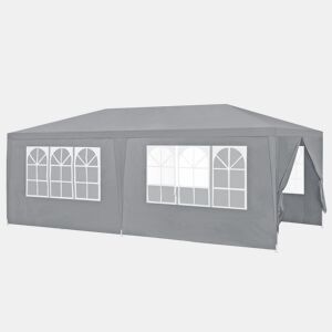 Tenda Pavilhão de jardim Wedau metal 600 x 300 x 255 cm cinzento escuro casa.pro