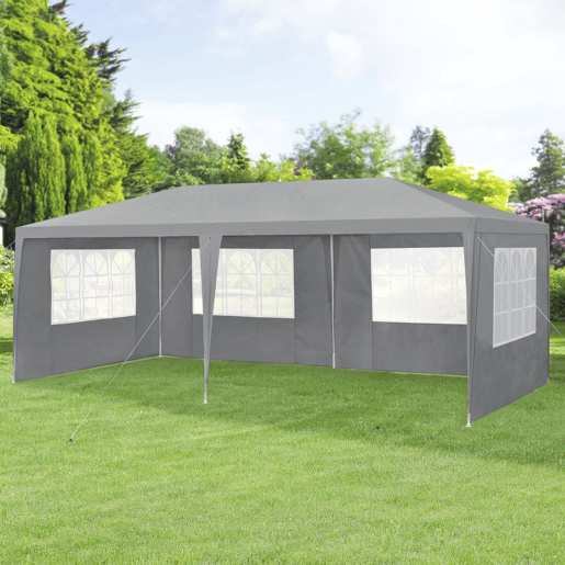 Tenda Pavilhão de jardim Wedau metal 600 x 300 x 255 cm cinzento escuro casa.pro Tenda Pavilhão de jardim Wedau metal 600 x 300 x 255 cm cinzento escuro casa.pro
