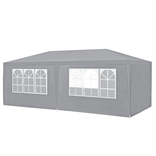Tenda Pavilhão de jardim Wedau metal 600 x 300 x 255 cm cinzento escuro casa.pro Tenda Pavilhão de jardim Wedau metal 600 x 300 x 255 cm cinzento escuro casa.pro