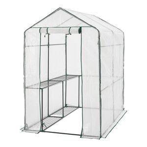 Estufa de jardim com prateleiras Oosterhout 120 x 186 x 190 cm en.casa