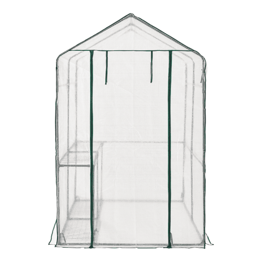 Estufa de jardim com prateleiras Oosterhout 120 x 186 x 190 cm en.casa