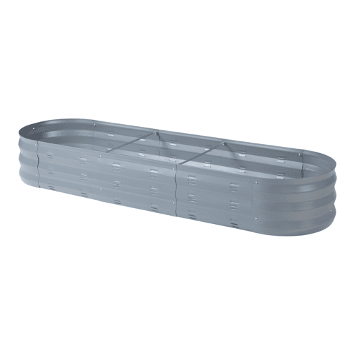 Huerta urbana Alfedena oval em aço 171x50x25cm - Antracite casa.pro
