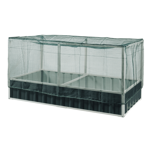 Huerta urbana alta Alblasserdam com rede de aço 174x90x88cm - Antracite en.casa