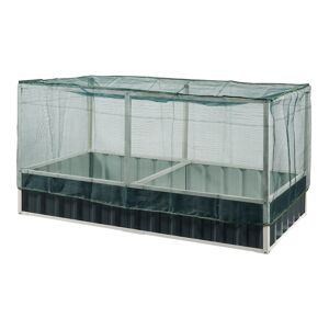 Huerta urbana alta Alblasserdam com rede de aço 174x90x88cm - Antracite en.casa