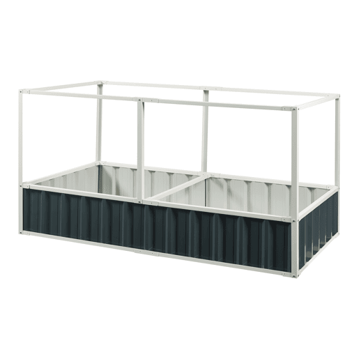 Huerta urbana alta Alblasserdam com rede de aço 174x90x88cm - Antracite en.casa