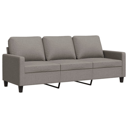 vidaXL Sofá de 3 lugares tecido 180 cm cinzento-acastanhado vidaXL Sofá de 3 lugares tecido 180 cm cinzento-acastanhado