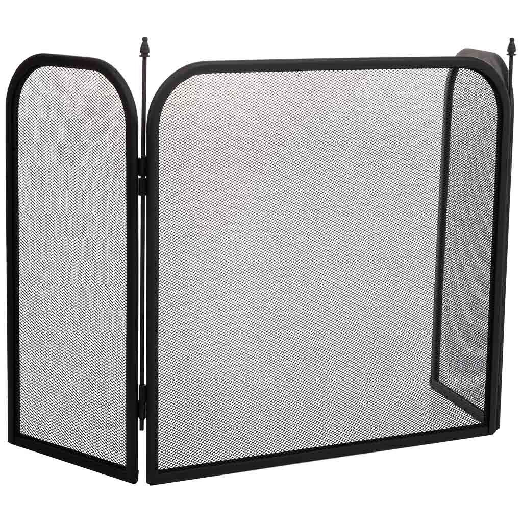 Pantalla de protección para chimenea de metal
