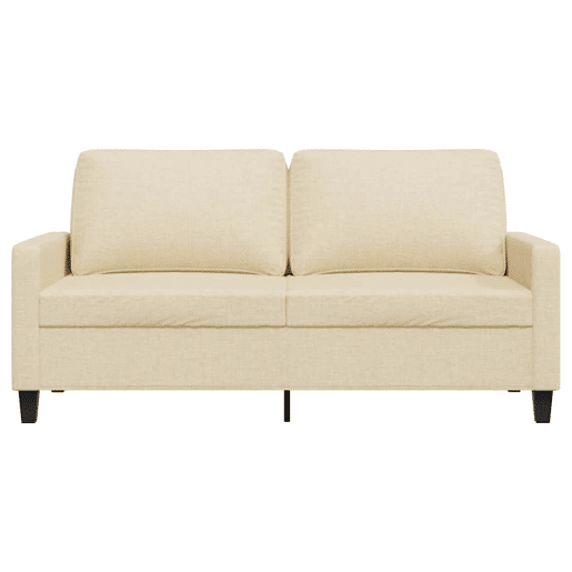 vidaXL Sofá de 2 lugares tecido 140 cm cor creme vidaXL Sofá de 2 lugares tecido 140 cm cor creme