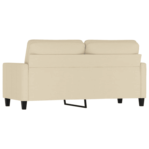 vidaXL Sofá de 2 lugares tecido 140 cm cor creme vidaXL Sofá de 2 lugares tecido 140 cm cor creme