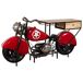 Barra botellero moto de madera y metal Barra botellero moto de madera y metal Rojo