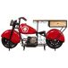 Barra botellero moto de madera y metal Barra botellero moto de madera y metal Rojo