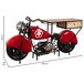 Barra botellero moto de madera y metal Barra botellero moto de madera y metal Rojo