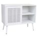 Mueble bajo de madera y rejilla Mueble bajo de madera y rejilla Blanco
