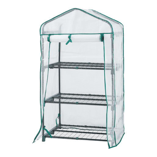 Estufa de chapa Chaam com porta de aço e PE 125x69x49cm - Branco en.casa