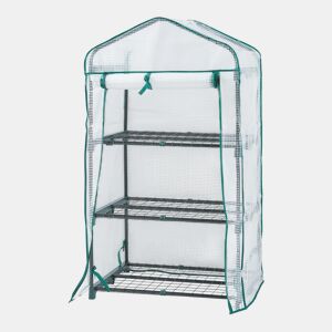 Estufa de chapa Chaam com porta de aço e PE 125x69x49cm - Branco en.casa