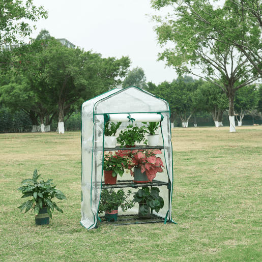 Estufa de chapa Chaam com porta de aço e PE 125x69x49cm - Branco en.casa