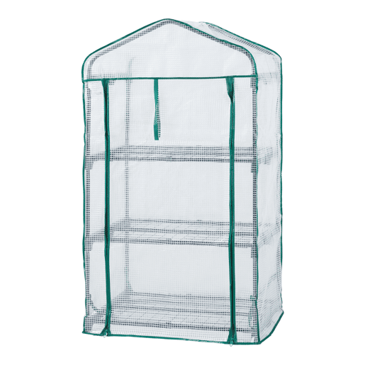 Estufa de chapa Chaam com porta de aço e PE 125x69x49cm - Branco en.casa