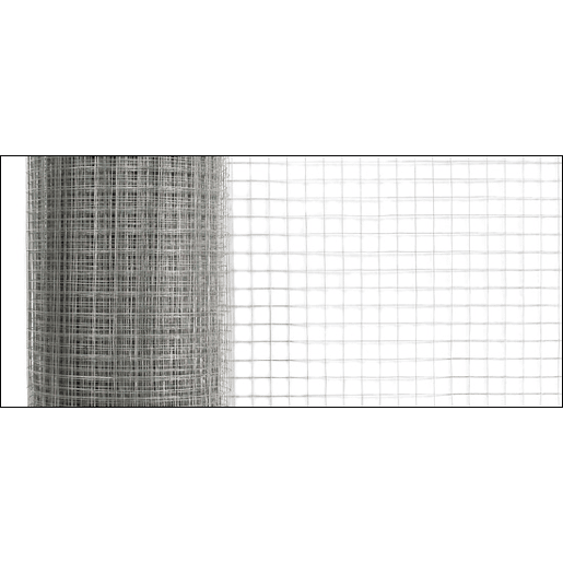 4 rolos de rede metálica quadrada 100 m - 1 x 25 m  rolo - aço galvanizado - cinzento pro.tec