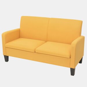 vidaXL Sofá de 2 lugares 135x65x76 cm amarelo