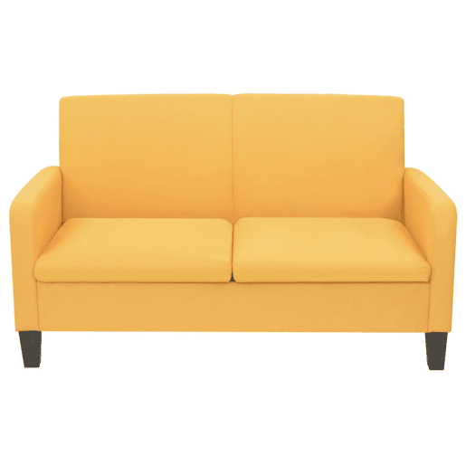 vidaXL Sofá de 2 lugares 135x65x76 cm amarelo vidaXL Sofá de 2 lugares 135x65x76 cm amarelo